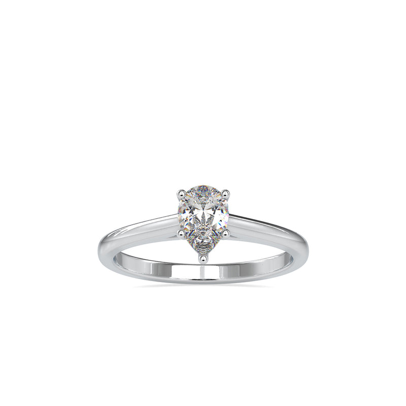 Premitive Diamond Stone Ring White Gold