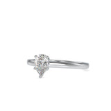 Premitive Diamond Stone Ring White Gold