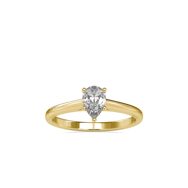 Premitive Diamond Stone Ring Yellow Gold