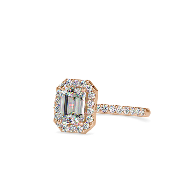 Prowess Emerald Engagement Ring Rose gold
