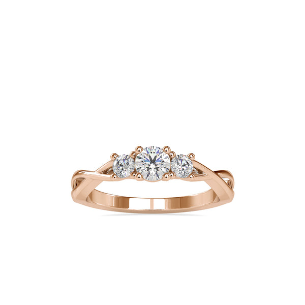 Triumph Infinity Diamond Stone Ring Rose gold