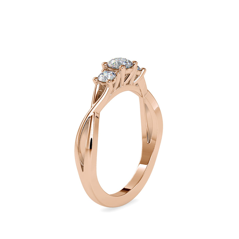 Triumph Infinity Diamond Stone Ring Rose gold