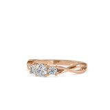 Triumph Infinity Diamond Stone Ring Rose gold