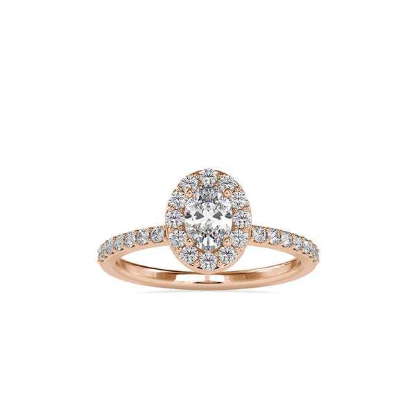 Vigorous Diamond Stone Ring Rose gold