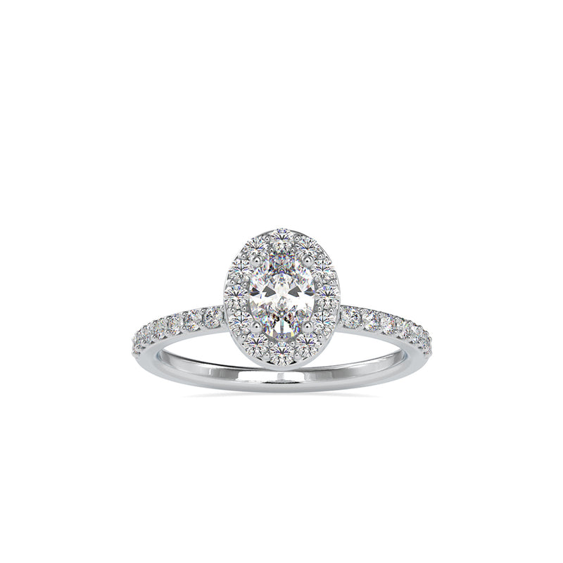 Vigorous Diamond Stone Ring Platinum