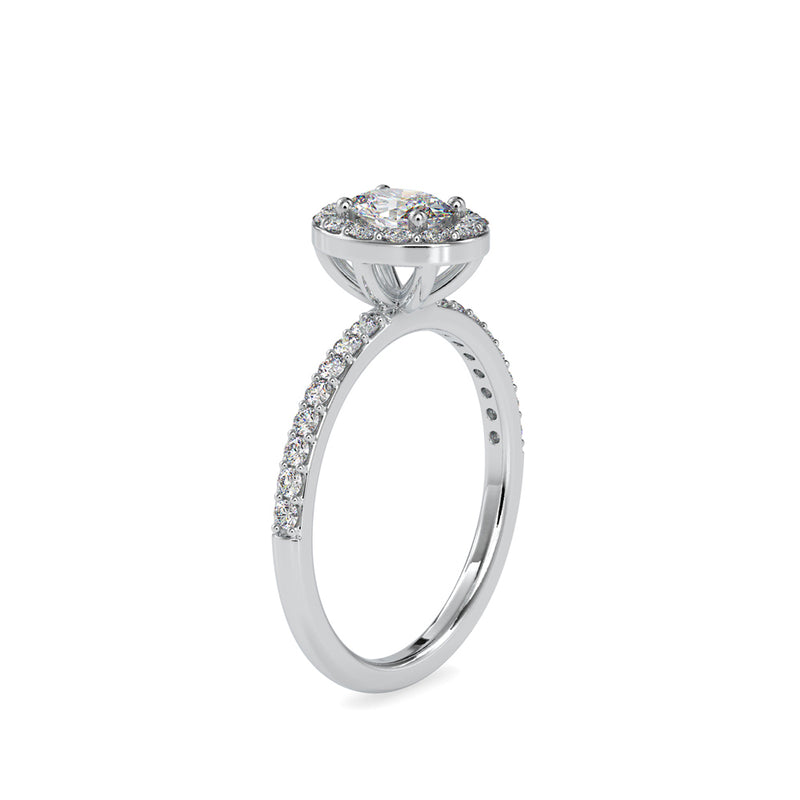 Vigorous Diamond Stone Ring White gold