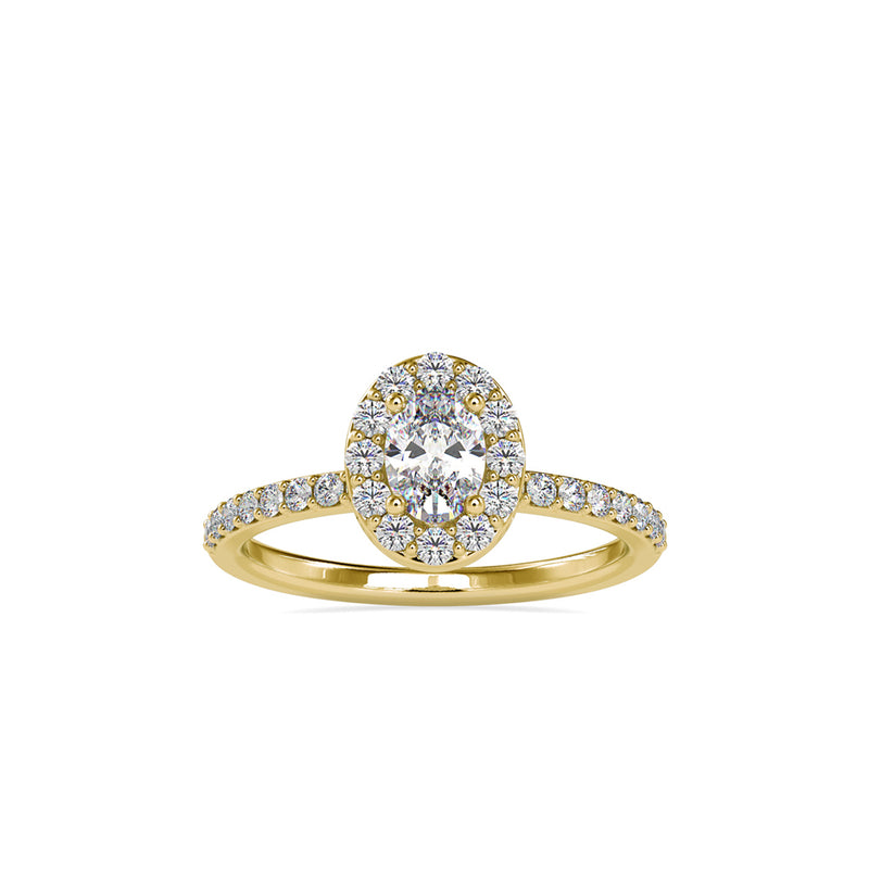 Vigorous Diamond Stone Ring Yellow gold