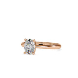 Buoyant Prong Diamond Stone Ring Rose gold