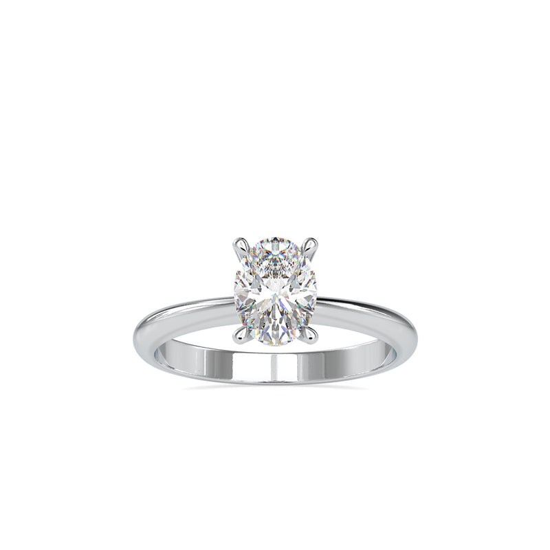 Buoyant Prong Diamond Stone Ring Platinum