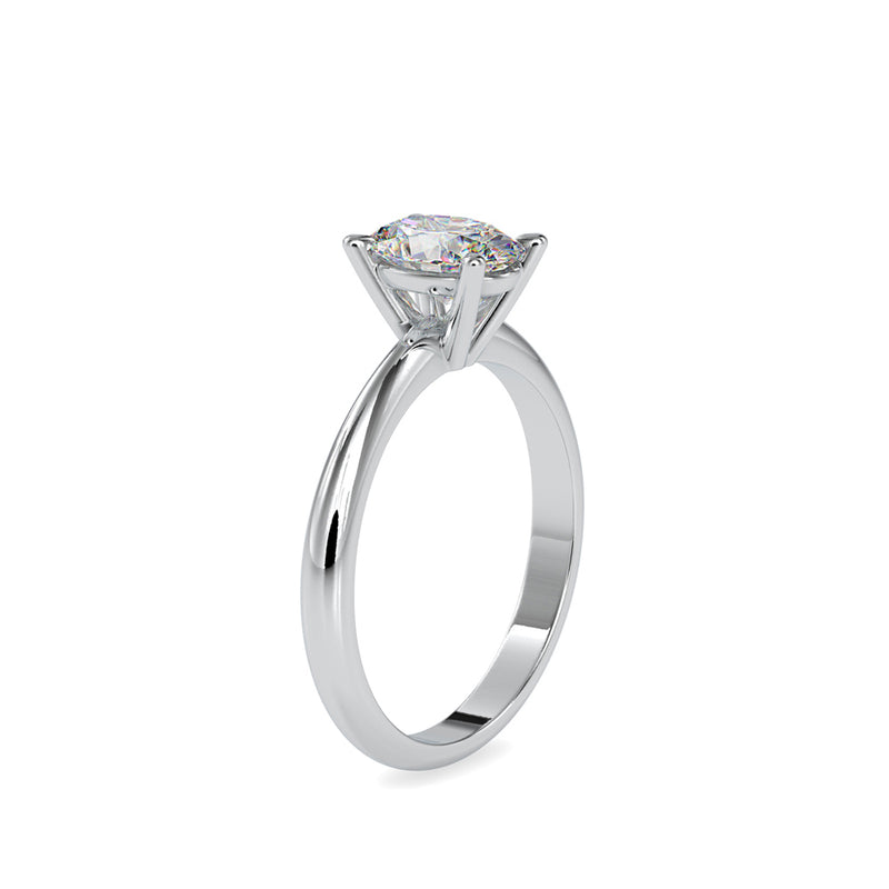 Buoyant Prong Diamond Stone Ring Platinum