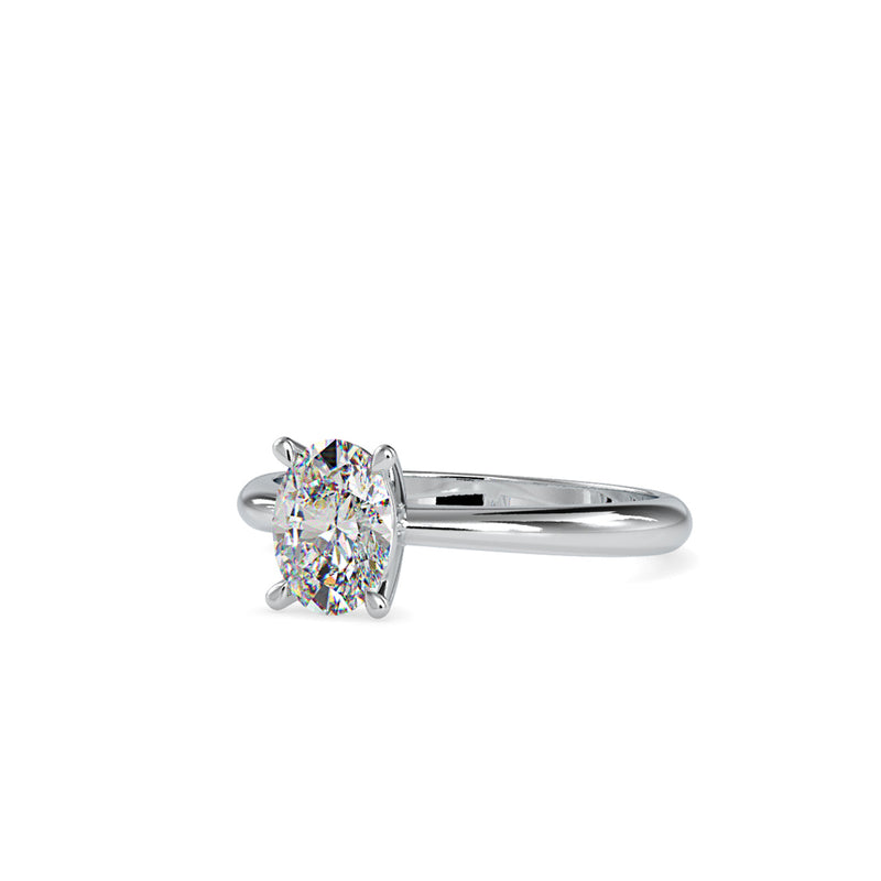 Buoyant Prong Diamond Stone Ring White gold