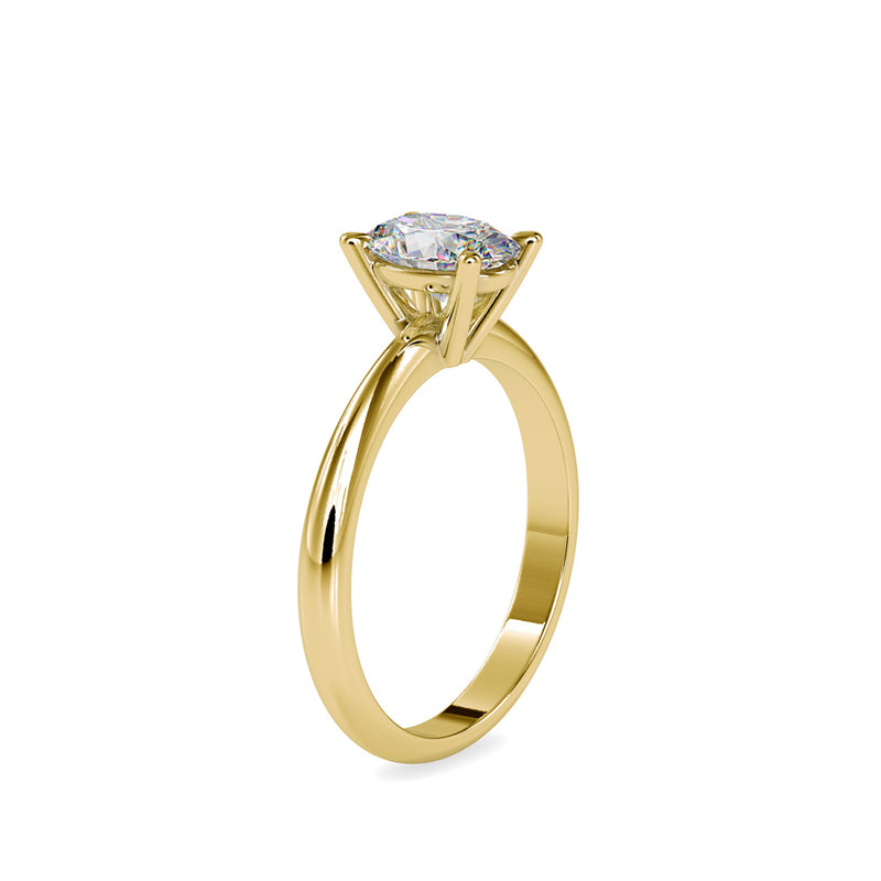 Buoyant Prong Diamond Stone Ring Yellow gold