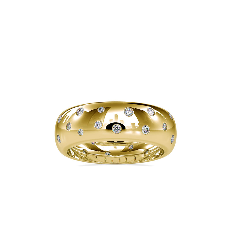 Diamond Stone Engagement Ring Yellow gold