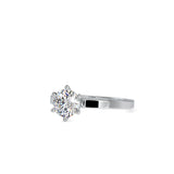 Defeater Diamond Stone Ring Platinum