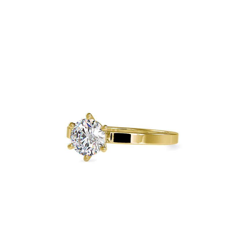 Defeater Diamond Stone Ring Yellow gold