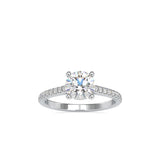 Diamond Orbiting Engagement Ring White gold