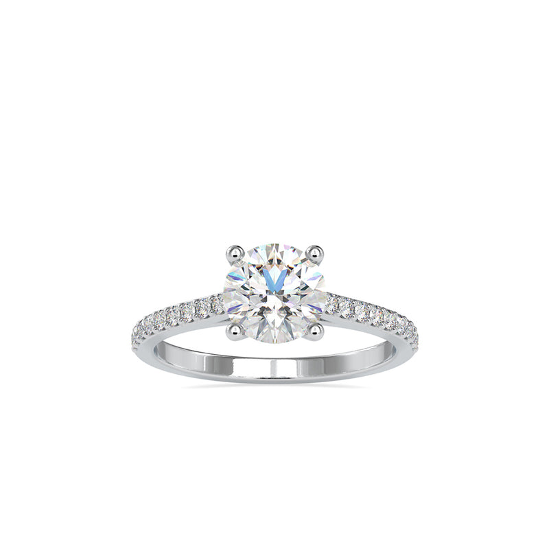 Diamond Orbiting Engagement Ring Platinum