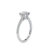 Diamond Orbiting Engagement Ring White gold