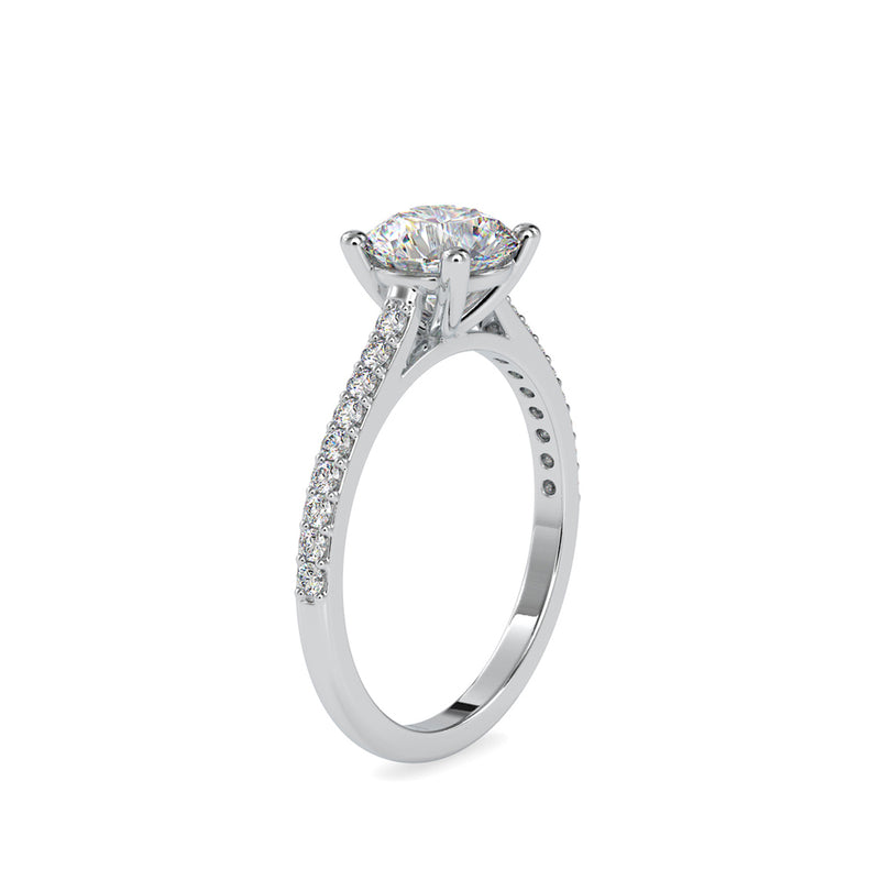 Diamond Orbiting Engagement Ring Platinum