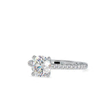 Diamond Orbiting Engagement Ring Platinum