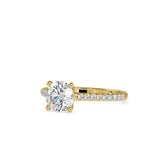 Diamond Orbiting Engagement Ring Yellow gold