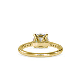 Diamond Orbiting Engagement Ring Yellow gold