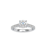 Diamond Prong Circlet Ring White gold