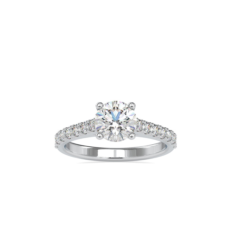 Diamond Prong Circlet Ring Platinum