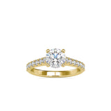 Diamond Prong Circlet Ring Yellow gold