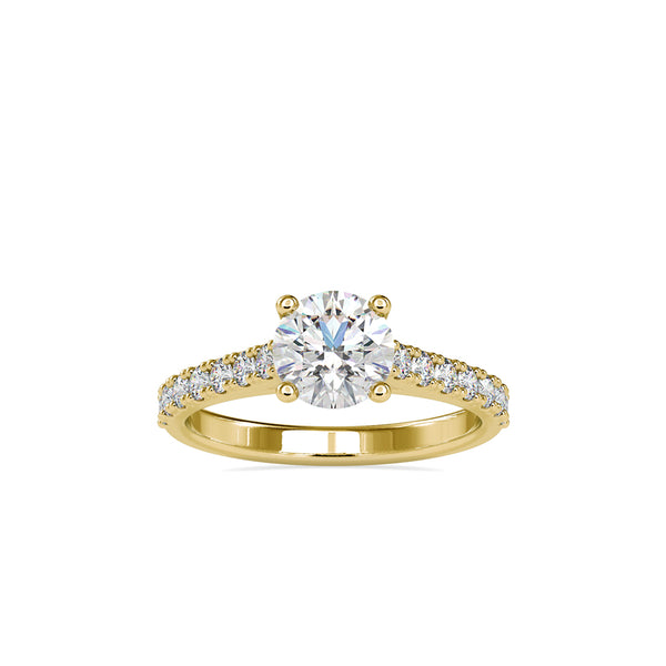 Diamond Prong Circlet Ring Yellow gold