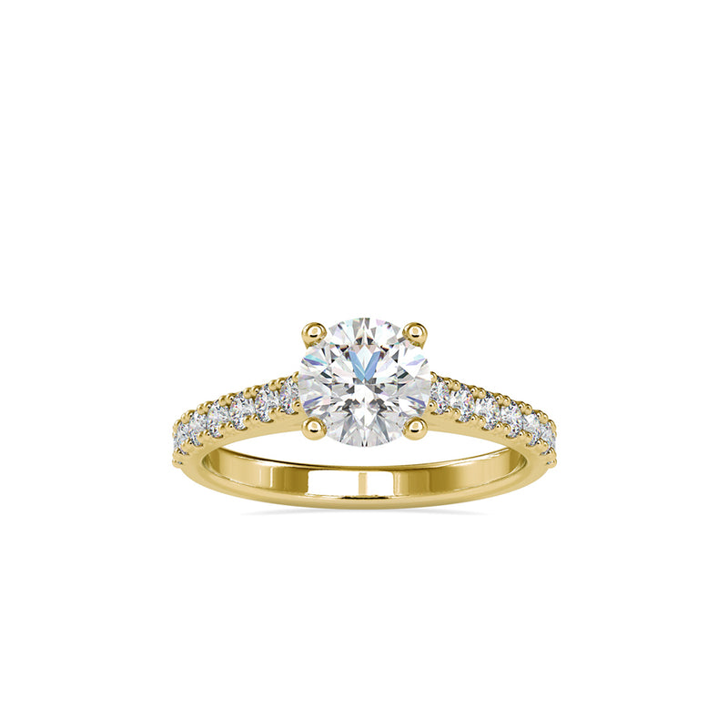 Diamond Prong Circlet Ring Yellow gold