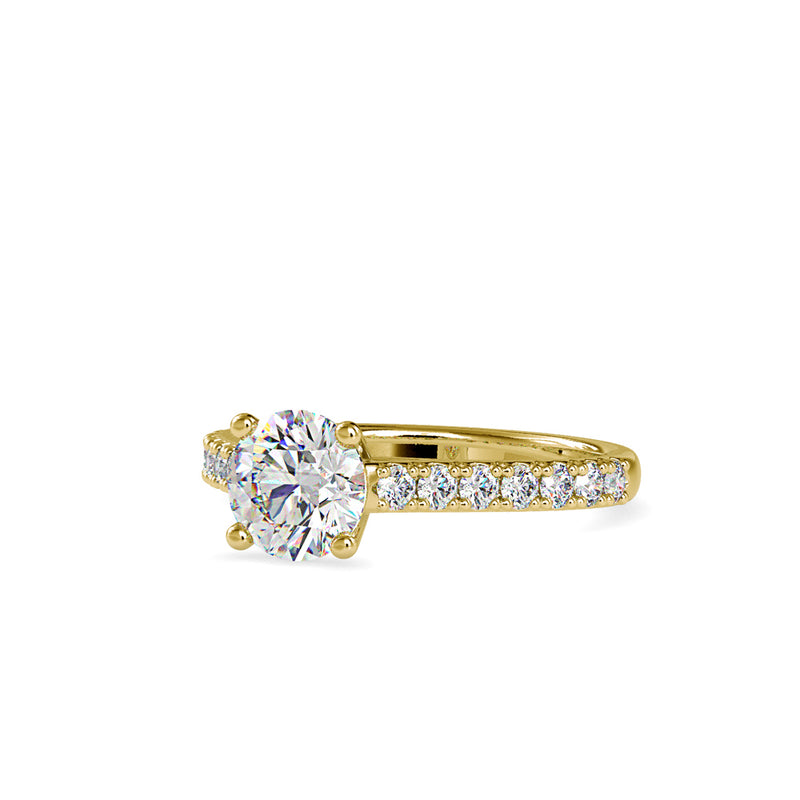 Diamond Prong Circlet Ring Yellow gold