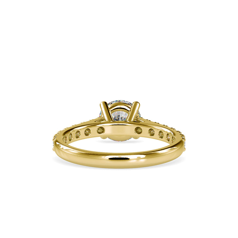 Diamond Prong Circlet Ring Yellow gold