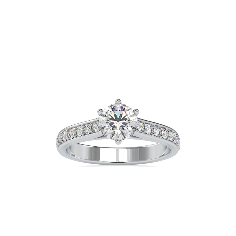 Gerent Vintage Stone Diamond Ring Platinum