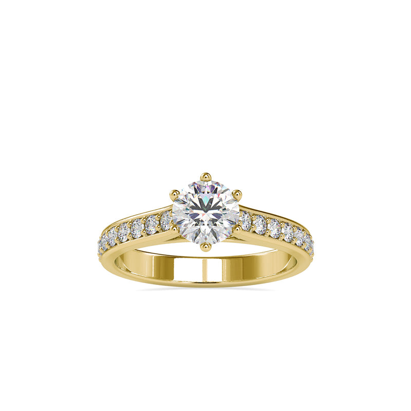 Gerent Vintage Stone Diamond Ring Yellow gold