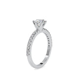 Elite Diamond Prong Engagement Ring White gold