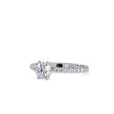 Elite Diamond Prong Engagement Ring White gold