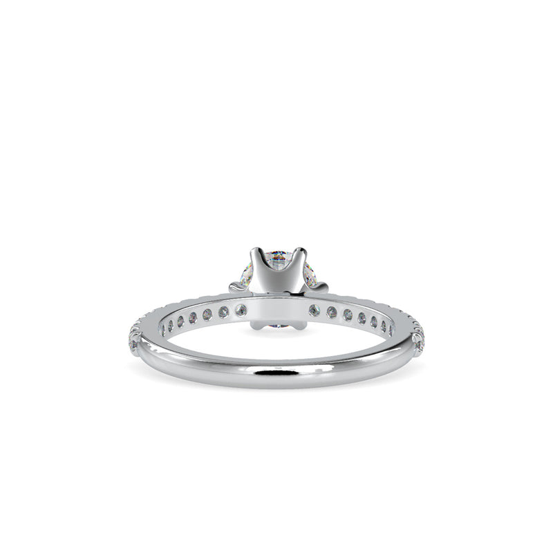 Elite Diamond Prong Engagement Ring Platinum