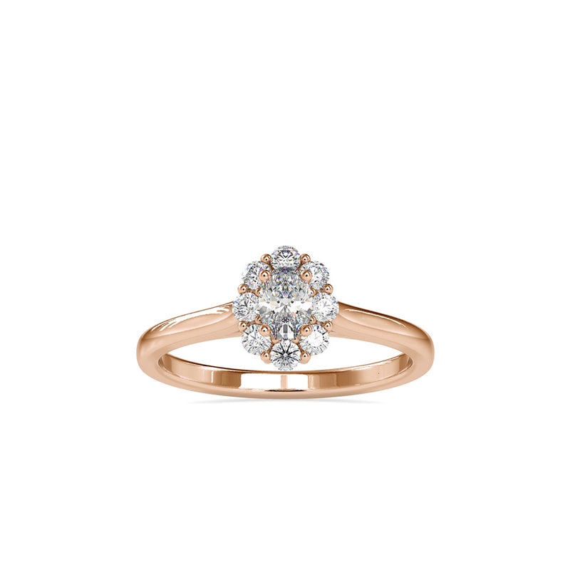 Bloom Diamond Stone Engagement Ring Rose gold