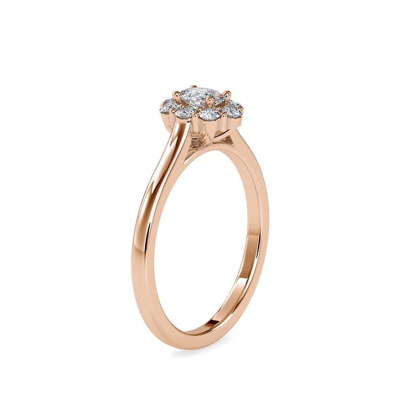 Bloom Diamond Stone Engagement Ring Rose gold