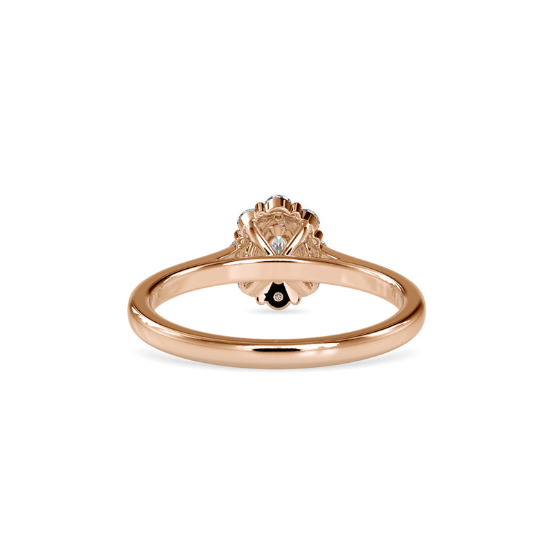 Bloom Diamond Stone Engagement Ring Rose gold