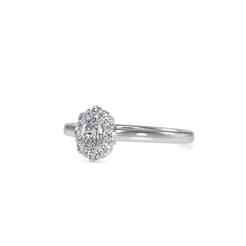 Bloom Diamond Stone Engagement Ring Platinum