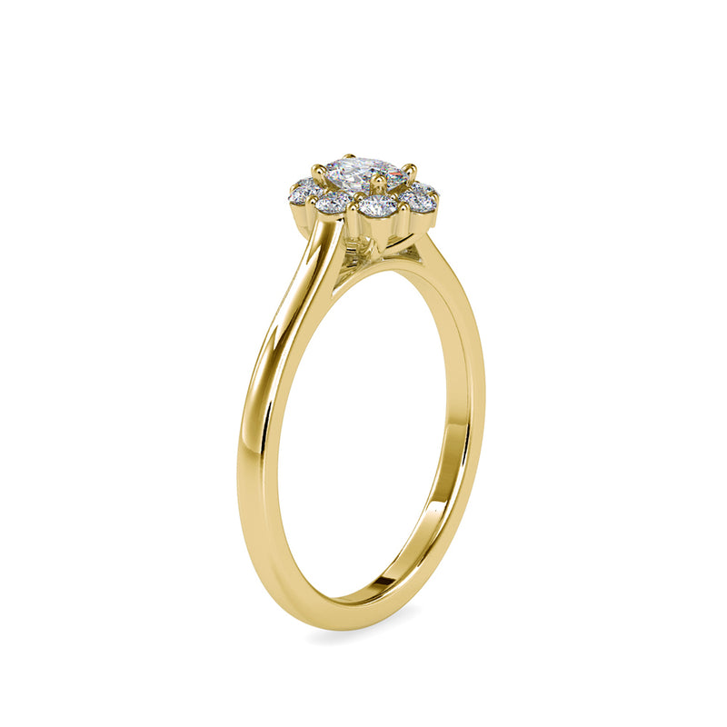 Bloom Diamond Stone Engagement Ring Yellow gold