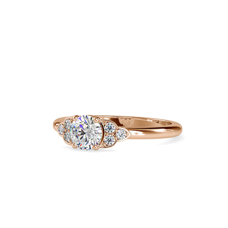 Deific Coronet Diamond Ring Rose gold