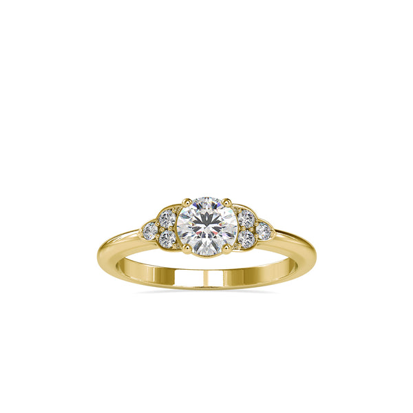 Deific Coronet Diamond Ring Yellow gold