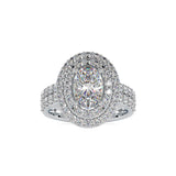 Honored Halo oval Diamond Ring Platinum