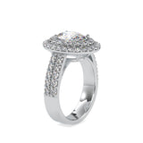 Honored Halo oval Diamond Ring Platinum