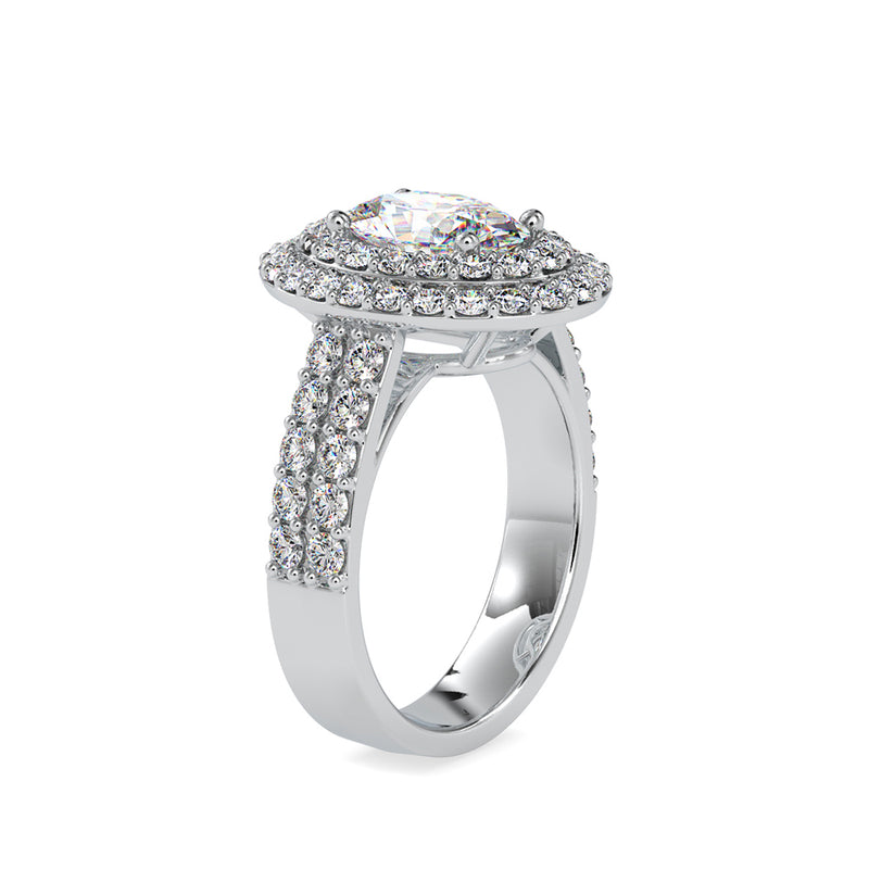 Honored Halo oval Diamond Ring White gold