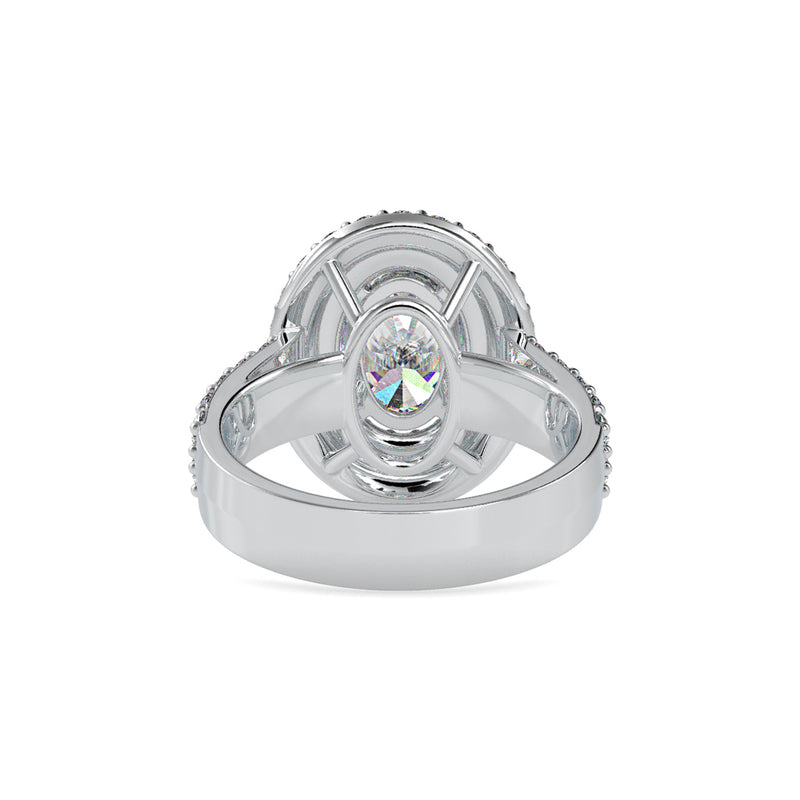 Honored Halo oval Diamond Ring Platinum