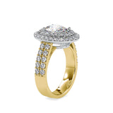 Honored Halo oval Diamond Ring Yellow gold